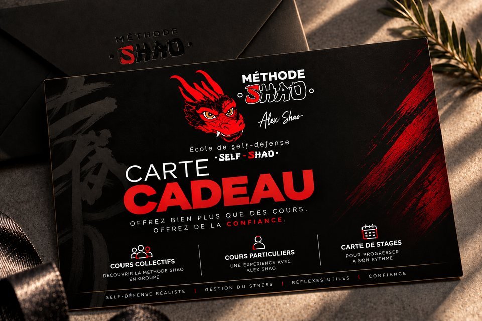 Carte cadeau Self-Shao Méthode Shao : cours collectifs, cours particuliers, carte de stages